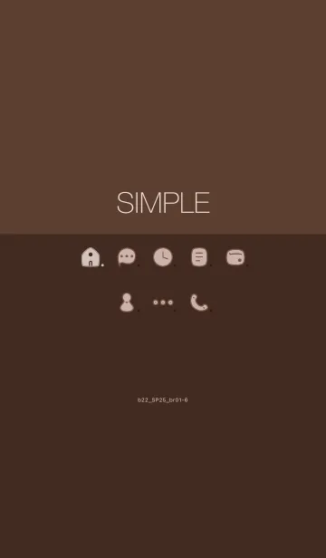 [LINE着せ替え] b22_25_ブラウン1-6の画像1