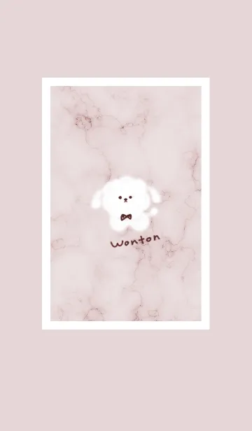 [LINE着せ替え] 大理石とモコモコの犬2♥ブラウン13_1の画像1