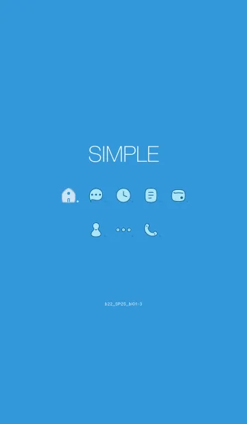 [LINE着せ替え] b22_25_ブルー1-9の画像1