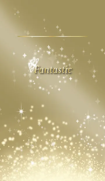 [LINE着せ替え] ゴールド : 幻想的な蝶の画像1