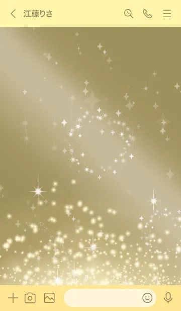 [LINE着せ替え] ゴールド : 幻想的な蝶の画像3