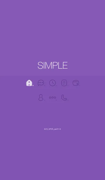 [LINE着せ替え] 623.25_パープル1-6の画像1