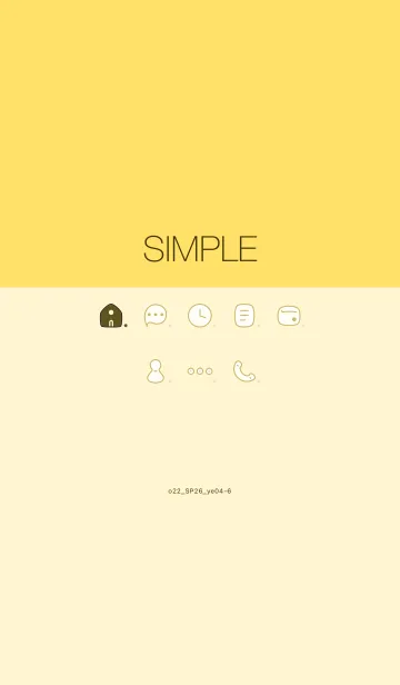 [LINE着せ替え] o22_26_イエロー4-6の画像1