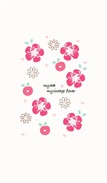 [LINE着せ替え] vintage flowers theme 21の画像1