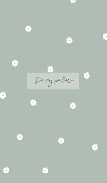 [LINE着せ替え] daisy_pattern (dusty green)の画像1