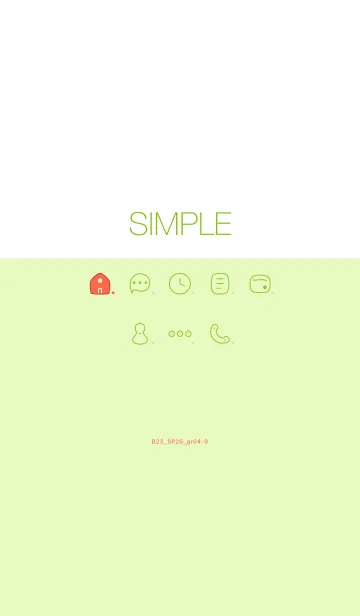 [LINE着せ替え] B23.26_グリーン4-9の画像1