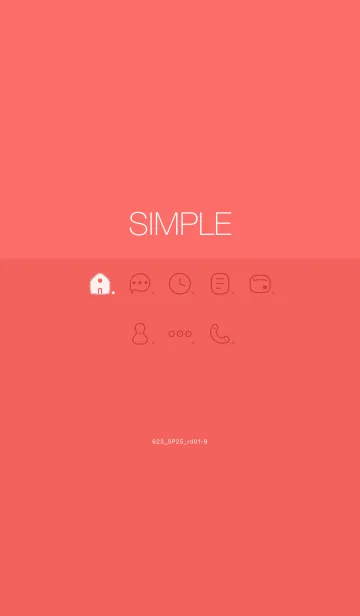[LINE着せ替え] 623.25_レッド1-9の画像1