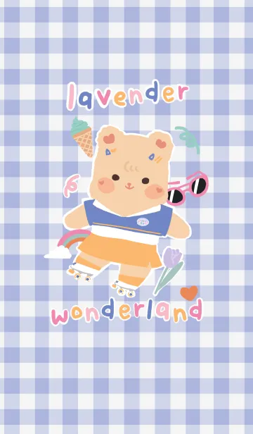 [LINE着せ替え] Carol Bear in Lavender Wonderlandの画像1