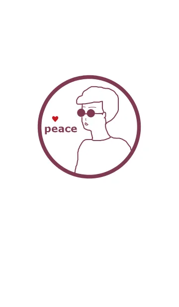 [LINE着せ替え] PEACE BOY (#18/burgundy)の画像1