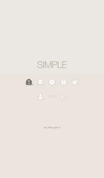 [LINE着せ替え] b23_25_ベージュ1-6の画像1