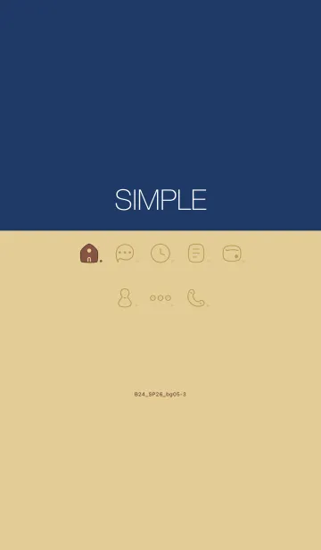 [LINE着せ替え] B24.26_ベージュ5-3の画像1