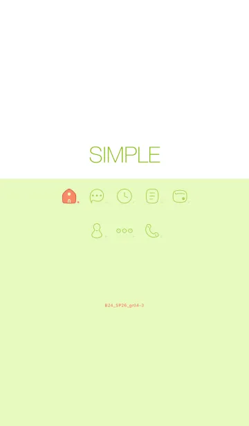 [LINE着せ替え] B24.26_グリーン4-3の画像1