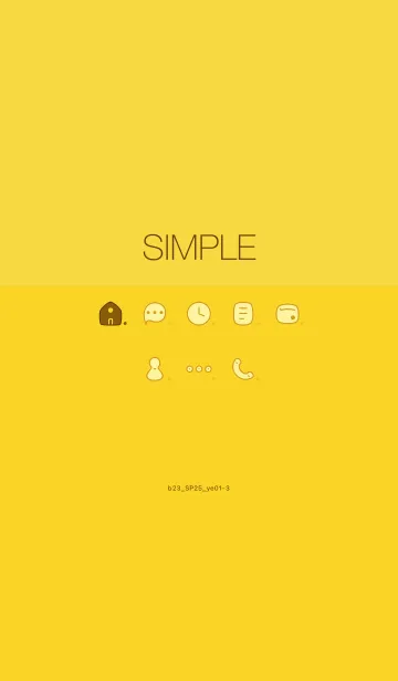 [LINE着せ替え] b23_25_イエロー1-9の画像1