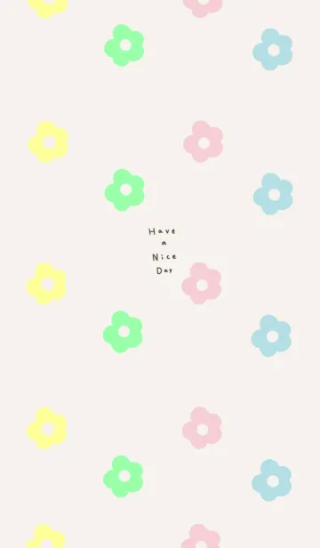 [LINE着せ替え] 可愛いカラフルなお花。の画像1