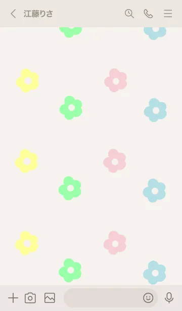 [LINE着せ替え] 可愛いカラフルなお花。の画像3