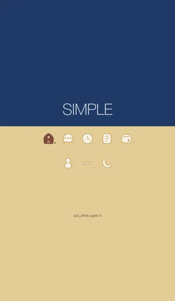[LINE着せ替え] o23_26_ベージュ5-9の画像1
