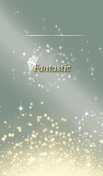 [LINE着せ替え] ベージュとカーキ : 幻想的な蝶の画像1