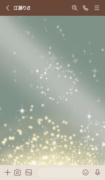 [LINE着せ替え] ベージュとカーキ : 幻想的な蝶の画像3