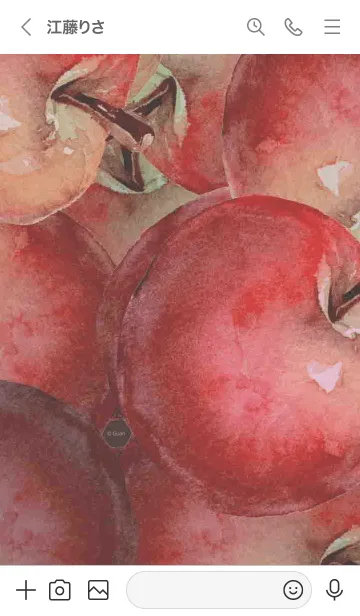 [LINE着せ替え] かわいいアップルの画像3