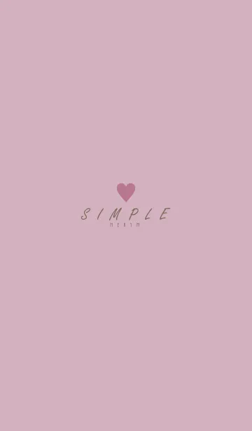 [LINE着せ替え] DUSKY PINK BROWN.SIMPLE -HEART- 10の画像1
