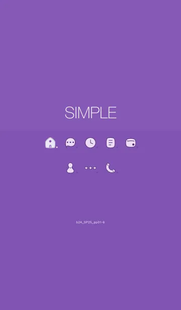 [LINE着せ替え] b24_25_パープル1-6の画像1