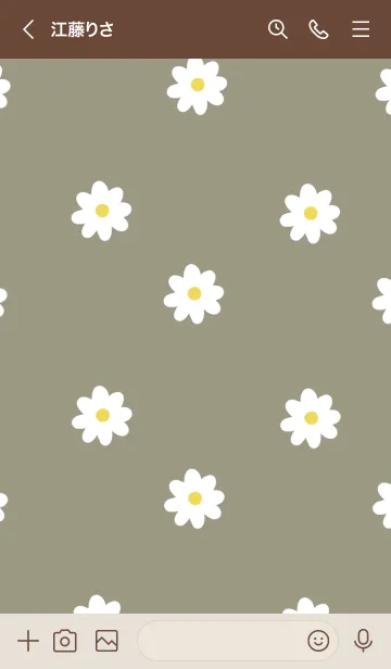 [LINE着せ替え] 大人可愛いデイジー柄。の画像3