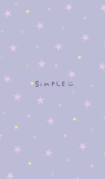 [LINE着せ替え] 星 パープル スマイル4の画像1