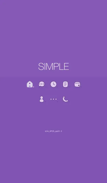 [LINE着せ替え] b24_25_パープル1-9の画像1