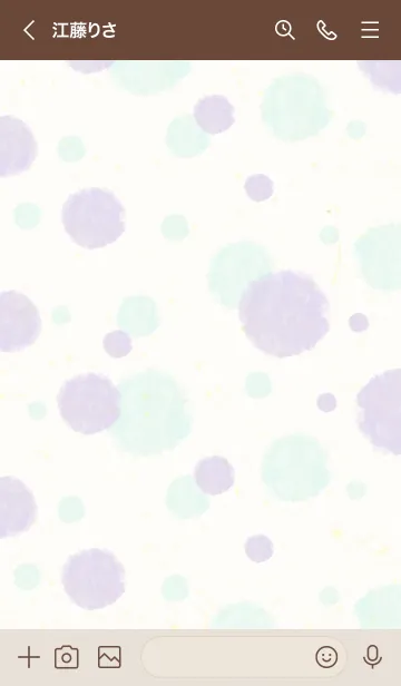 [LINE着せ替え] Smile 水彩丸11の画像3