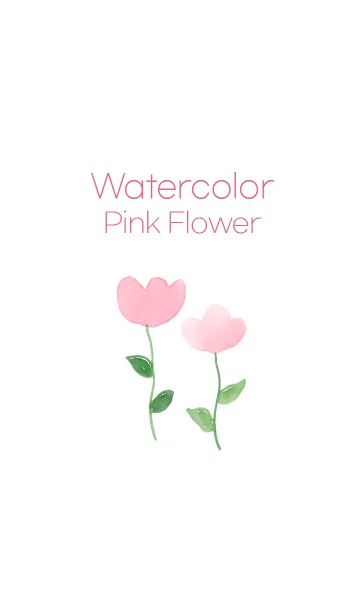 [LINE着せ替え] Watercolor Pink Flowerの画像1