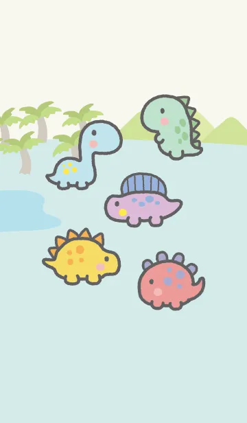 [LINE着せ替え] Cute dinosaurs 2.0 +の画像1