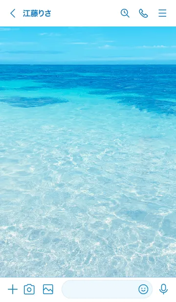 [LINE着せ替え] SUMMER SEA HAWAII BLUE DOLPHIN 24の画像3