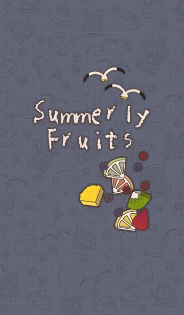 [LINE着せ替え] サマーフルーツ + アイボリーの画像1