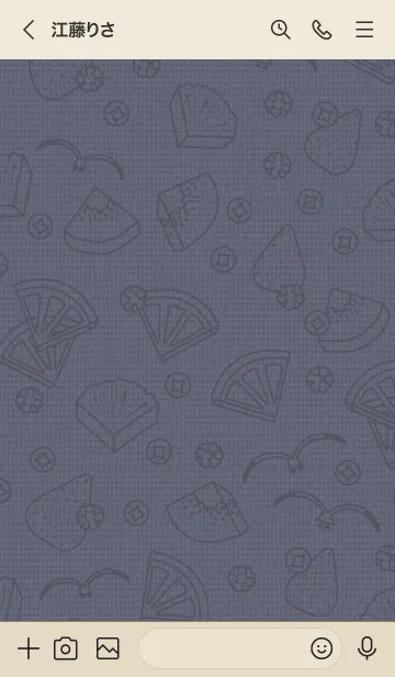 [LINE着せ替え] サマーフルーツ + アイボリーの画像3