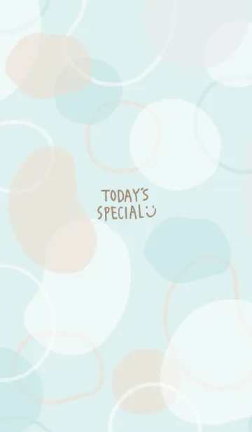 [LINE着せ替え] 丸と輪っか くすみ グリーン3の画像1