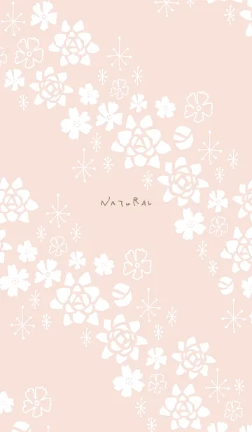 [LINE着せ替え] 花キラキラ 斜め ピンク4の画像1