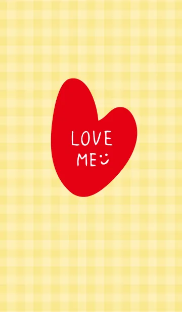 [LINE着せ替え] ハートギンガムチェック19の画像1