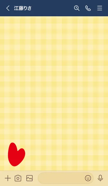 [LINE着せ替え] ハートギンガムチェック19の画像3