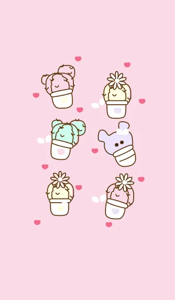 [LINE着せ替え] Pastel cactus 9の画像1