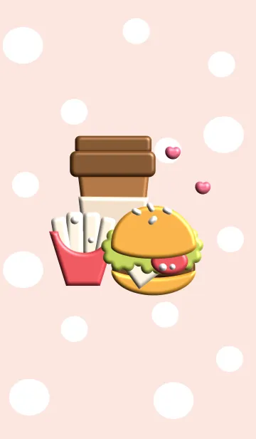 [LINE着せ替え] My fast food 3D 2の画像1