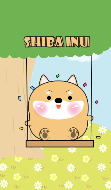 [LINE着せ替え] Enjoy Shiba Inu Theme (JP)の画像1