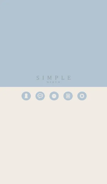 [LINE着せ替え] SIMPLE ICON BLUE-MEKYM 28の画像1