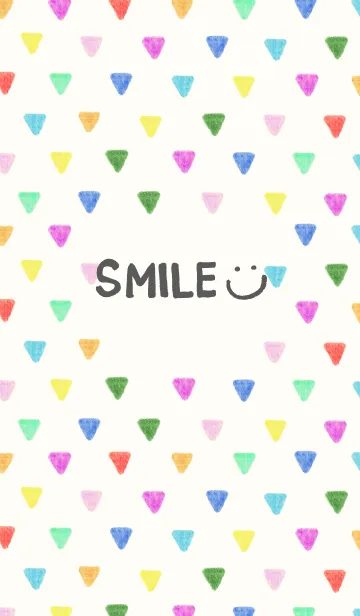 [LINE着せ替え] 水彩カラフル三角2 -スマイル13-の画像1