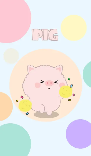 [LINE着せ替え] Color Cute Pig  FuFu Theme (JP)の画像1