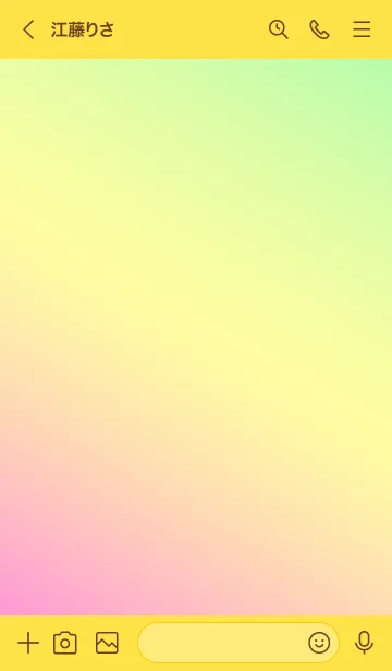 [LINE着せ替え] Gradation Color *Pink&Yellow&Green 2*の画像3