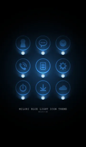 [LINE着せ替え] MILORI BLUE LIGHT ICON THEME 2の画像1