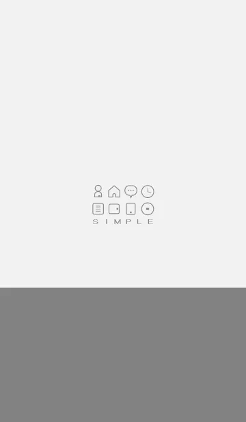[LINE着せ替え] シンプル(ホワイト グレー)V.1004の画像1