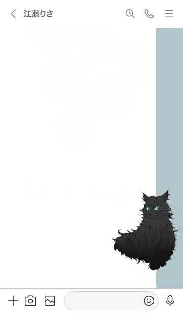 [LINE着せ替え] 猫のデザイン・黒猫の画像3