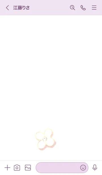 [LINE着せ替え] ニット バッグ -白い花-024-の画像3