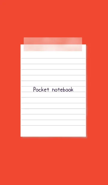 [LINE着せ替え] 白いメモ帳 レッドの画像1